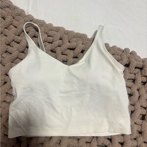 lululemon athletica Cream V-Neck Cropped Tank